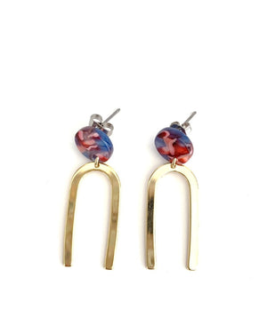 Eugenie Brass and Acetate Earrings