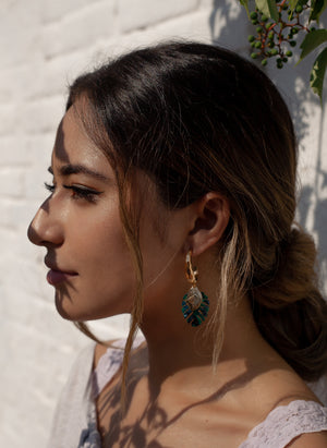 Monstera Hammered Hoops - Confetti