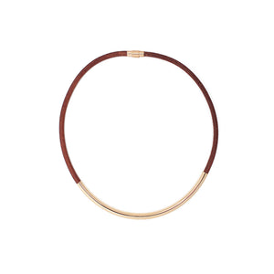 Elastic Heart - Kicheko Goods, Saddle Brown Leather and Gold-plate Brass