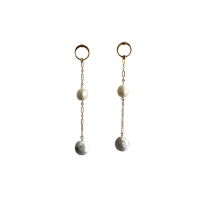 Pearl & Howlite Drops